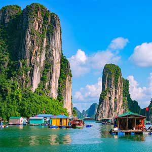 Vietnam limestone island